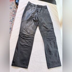Woman’s Black Leather Pants